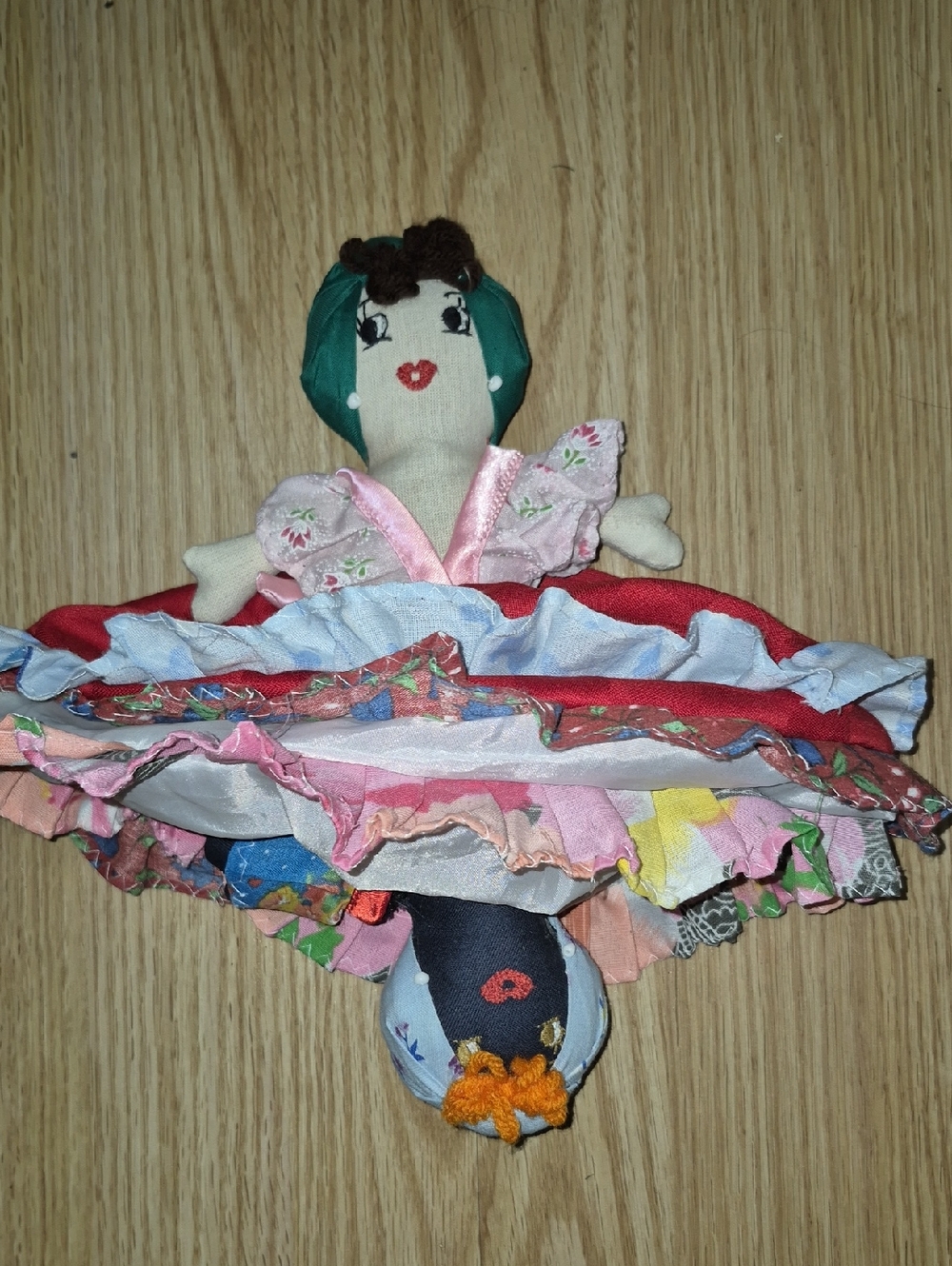 Handmade Vintage Topsy Turvy Cloth doll/folk Art Doll